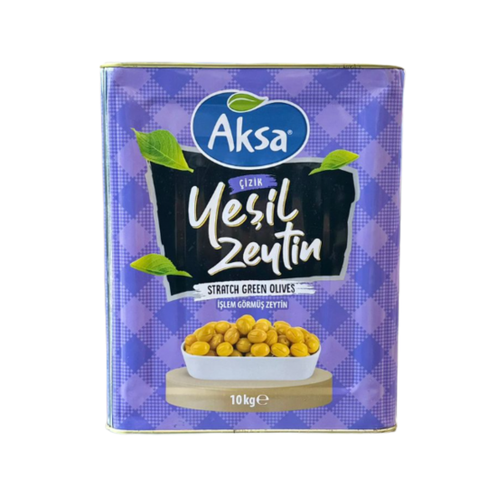 AKSA YEŞİL ZEYTİN  ÇİZİK (201-230) 10 KG  AKSA YEŞİL ZEYTİN  ÇİZİK (201-230) 10 KG