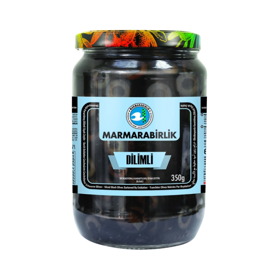 MARMARA BİRLİK SİYAH ZEYTİN DİLİMLİ 350 GR  MARMARA BİRLİK SİYAH ZEYTİN DİLİMLİ 350 GR