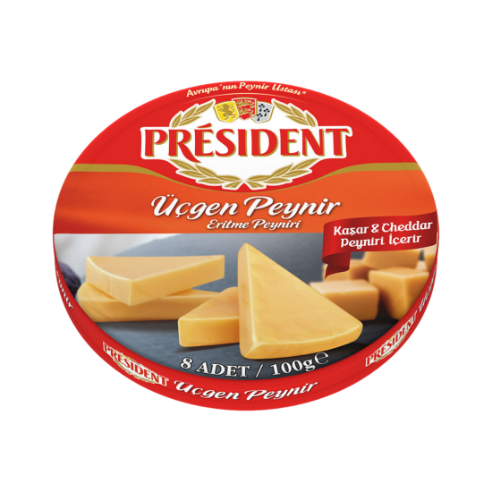 PRESİDENT ÜÇGEN CHEDDARLI PEYNİR 100 GR 