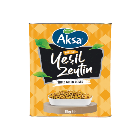 AKSA YEŞİL ZEYTİN DİLİMLİ 8 KG