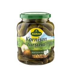 KÜHNE TURŞU KORNİŞON ALMAN TİPİ CAM 350 ML  KÜHNE TURŞU KORNİŞON ALMAN TİPİ CAM 350 ML
