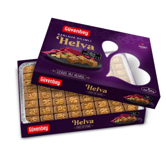 GÜVENBEY HELVA CEVİZLİ BAKLAVA DİLİM 5 KG  GÜVENBEY HELVA CEVİZLİ BAKLAVA DİLİM 5 KG