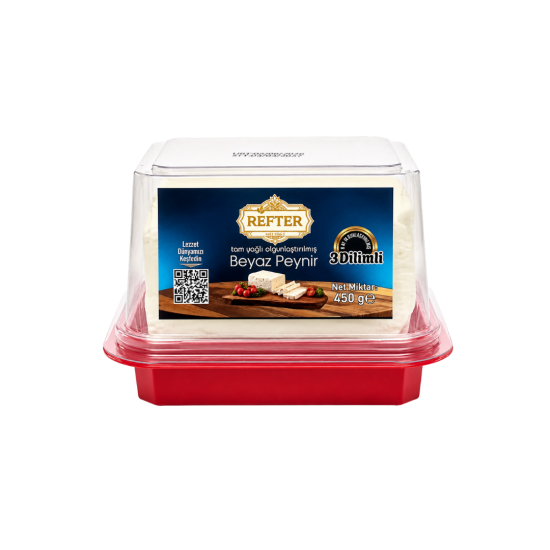 REFTER TAM YAĞLI BEYAZ PEYNİR 3 DİLİM 450 GR 