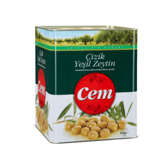 CEM YEŞİL ZEYTİN ÇİZİK 201-230 10 KG  CEM YEŞİL ZEYTİN ÇİZİK 201-230 10 KG