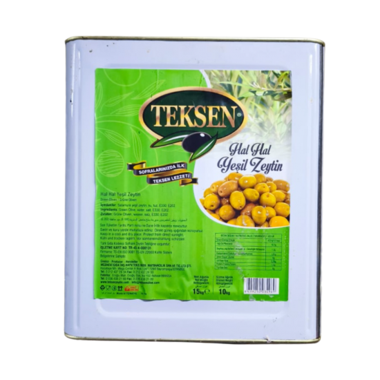 TEKSEN YEŞİL ZEYTİN HATAY HALHAL 10 KG