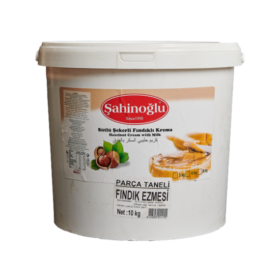 ŞAHİNOĞLU FINDIK EZMESİ PARÇA TANELİ 10 KG  ŞAHİNOĞLU FINDIK EZMESİ PARÇA TANELİ 10 KG