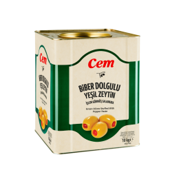 CEM YEŞİL ZEYTİN BİBER DOLGULU (121-140) 10 KG