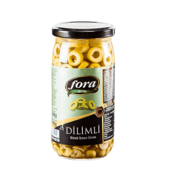 FORA YEŞİL ZEYTİN DİLİMLİ 160 GR  FORA YEŞİL ZEYTİN DİLİMLİ 160 GR