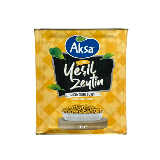 AKSA YEŞİL ZEYTİN DİLİMLİ 8 KG  AKSA YEŞİL ZEYTİN DİLİMLİ 8 KG