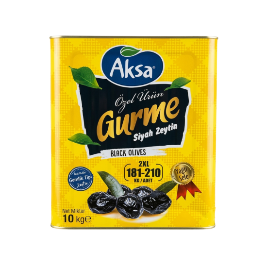 AKSA SİYAH ZEYTİN 181-210 GURME 10 KG